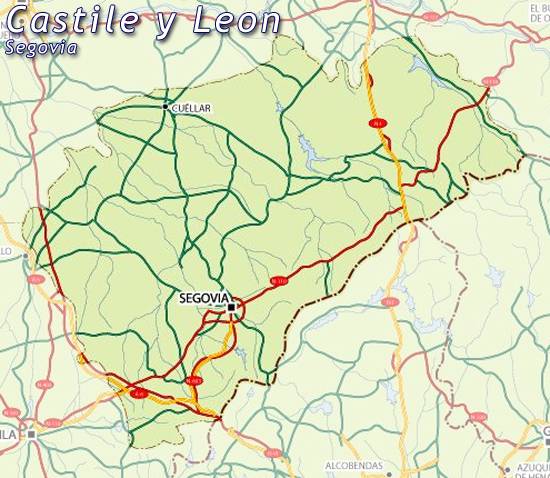 Map of Segovia